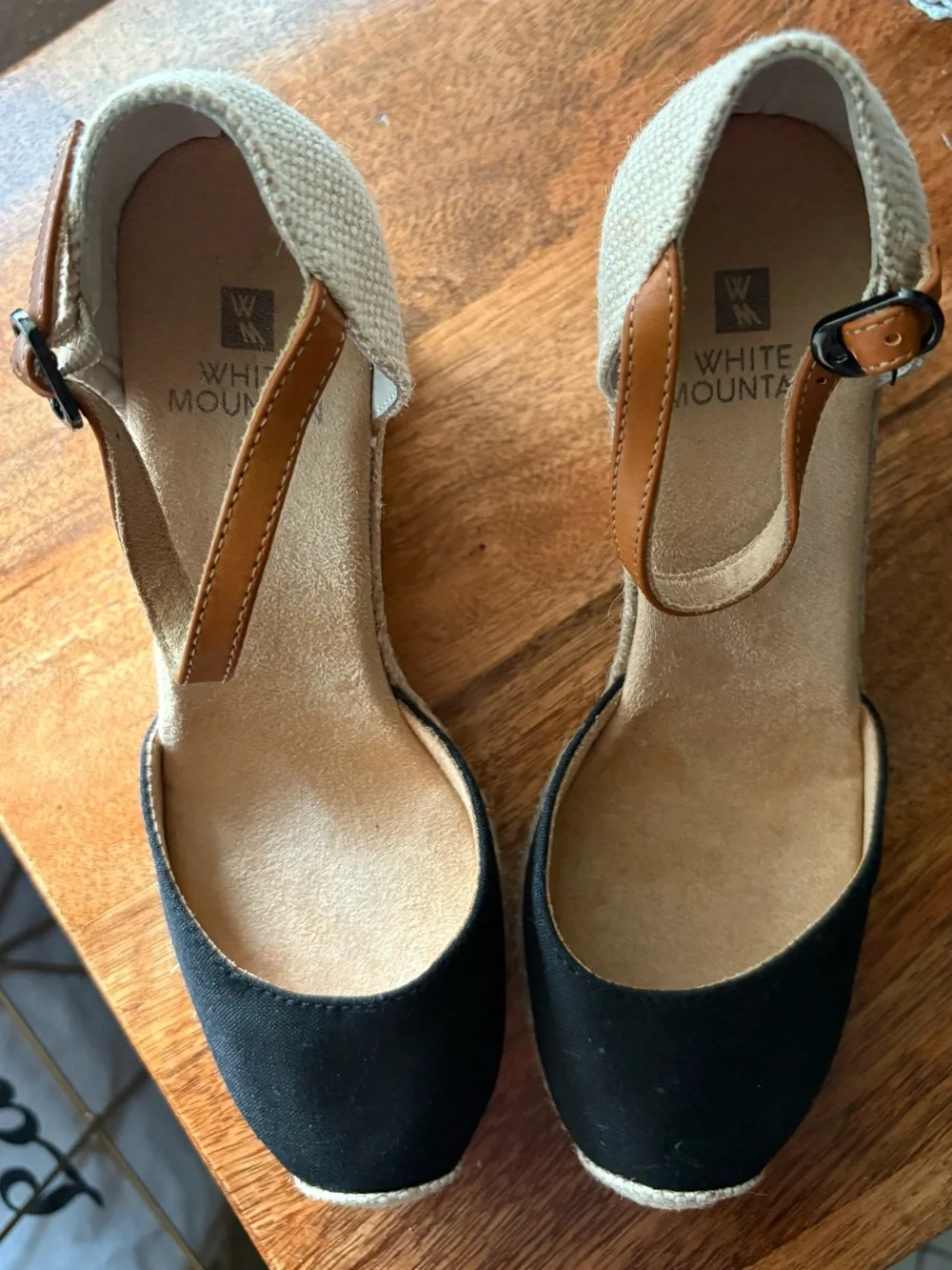 White Mountain “Mamba” Espadrille Wedges - NWOT